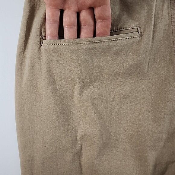 West49 Men's Twill Jogger Pant Tan Cotton Stretch Elastic Waistband Size Large - Picture 3 of 13